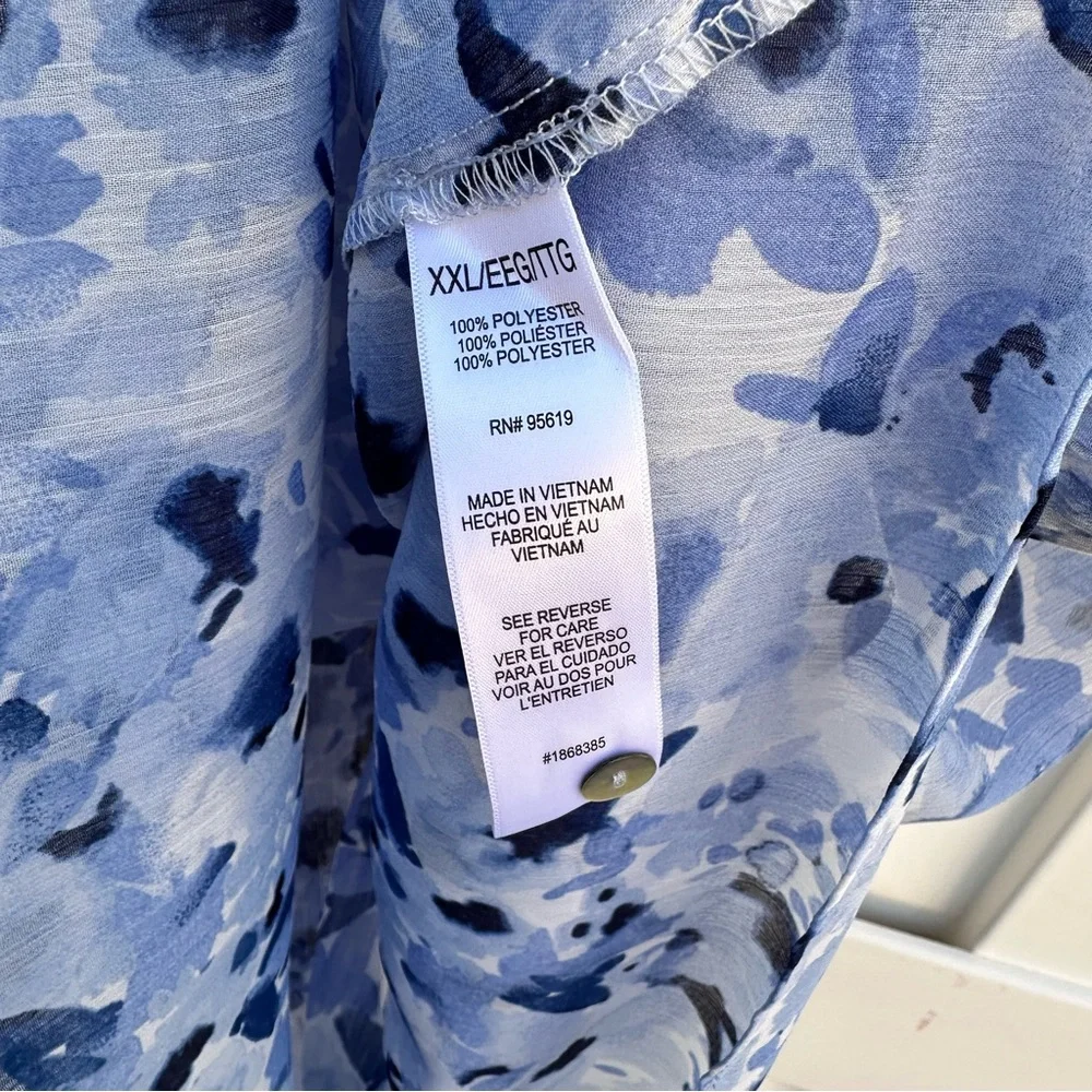 Cristina B Floral Sleeveless Top Blouse NWT